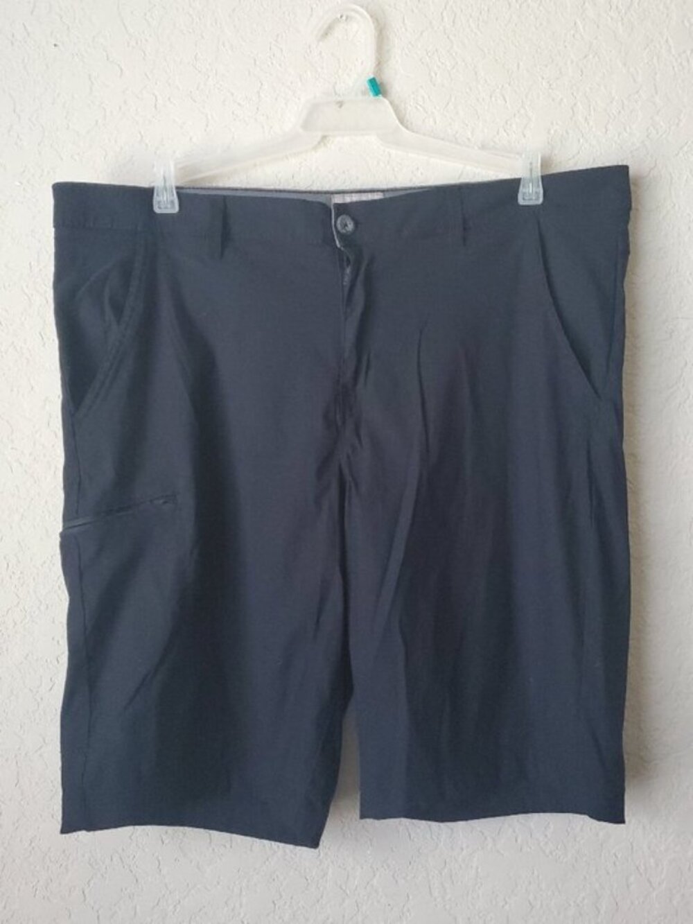 Weatherproof Vintage Mens Black Trail Shorts 38 Regular Fit Nylon Spandex